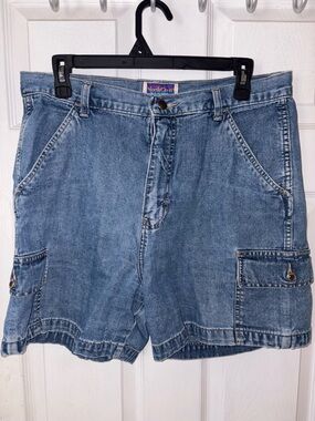 Vintage NorthCrest Denim Cargo Shorts Y2K Light Wash Size